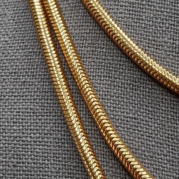 Vintage Monet Gold Plated Necklace 52 Inch Sister Clasp - Picture 3 of 12